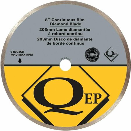 QEP 8 In. Continuous Rim Wet Cut Diamond Blade 6-8003Q